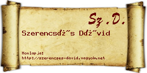 Szerencsés Dávid névjegykártya