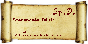 Szerencsés Dávid névjegykártya